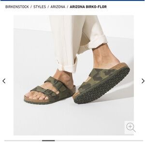 Birkenstock Arizona Desert Soil Camo Green size 38 / ladies 7-7.5